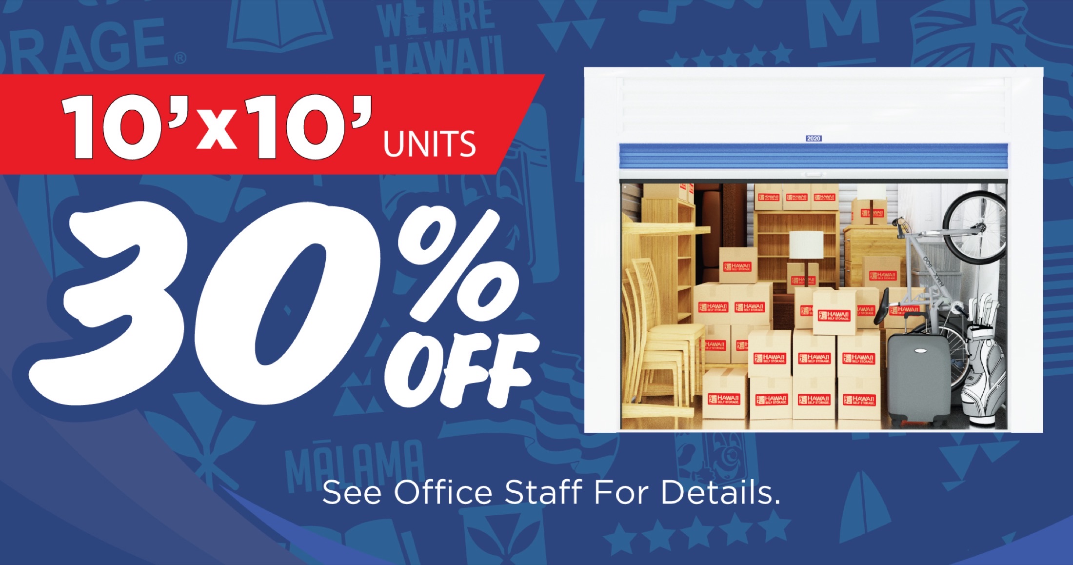 Example of what fits in a medium storage unit
