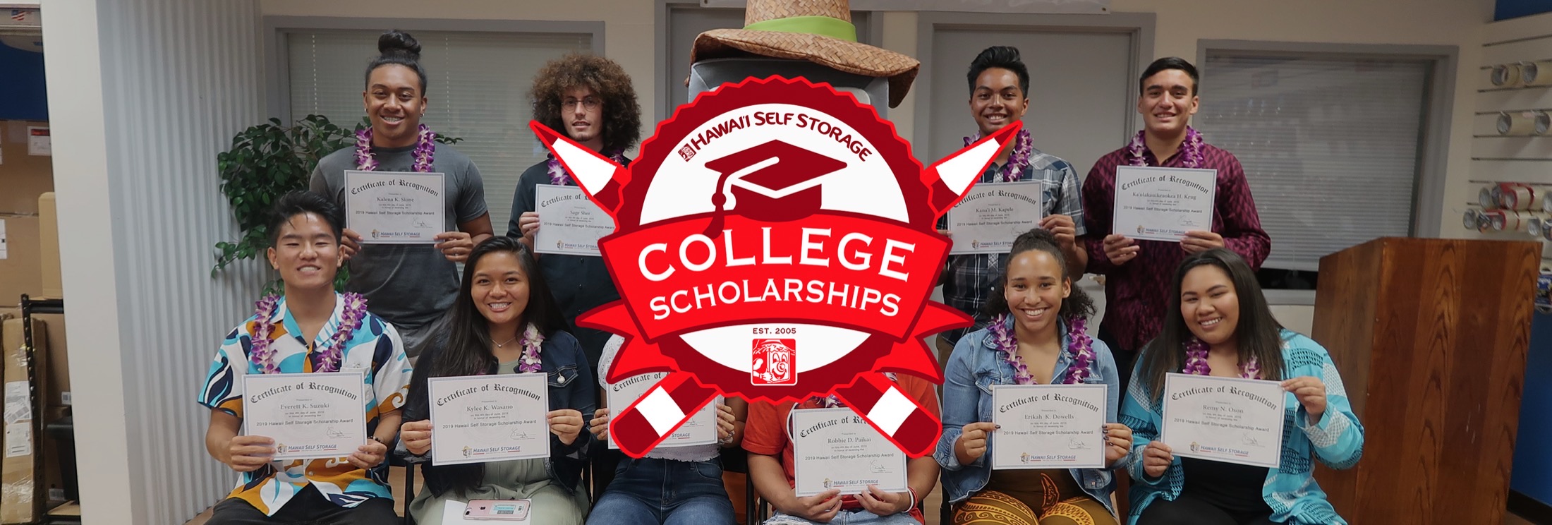 Hawaiʻi Self Storage scholarship recipients